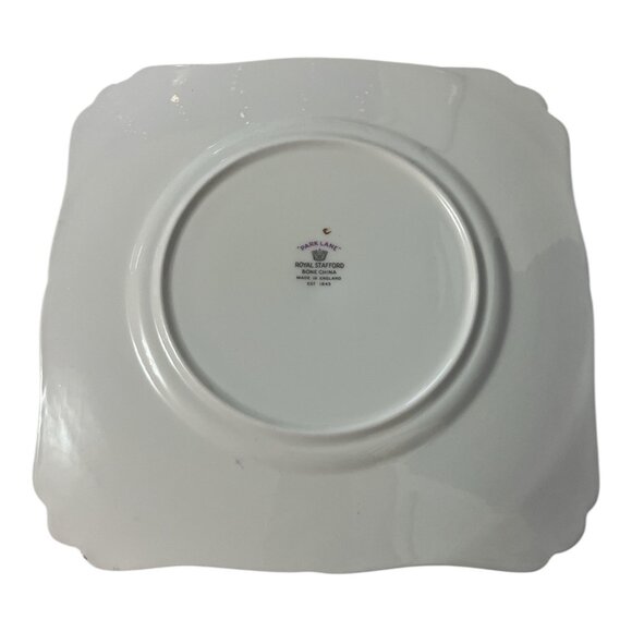 Royal Stafford Park Lane Bone China Plate Blue Floral Gold Trim England - Picture 3 of 4